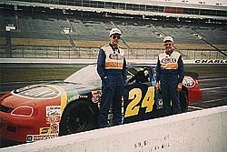 Howard and Mike Putnam at the Charlotte Motor Speedway